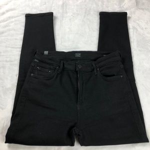 Citizens of Humanity Rocket Crop High Rise Skinny Pants in Black